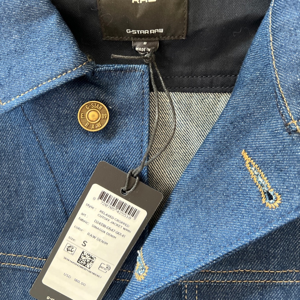 G-Star Relaxed Cropped Cutoff Jacket Small - Picture 7 of 9